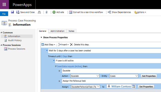 Action in Dynamics for Custom Activities