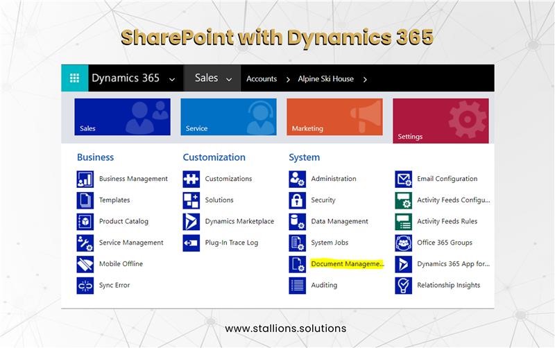 SharePoint with Dynamics 365