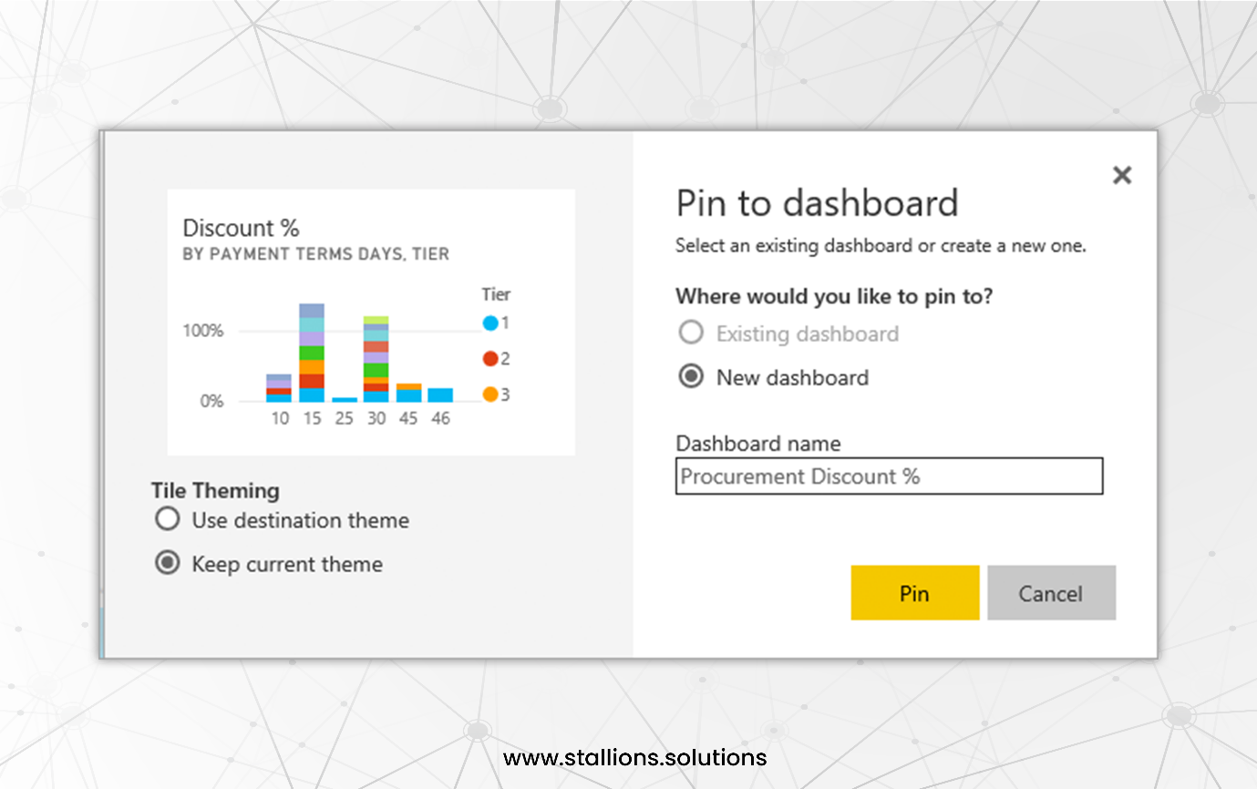 select a new dashboard or one that already exists.  