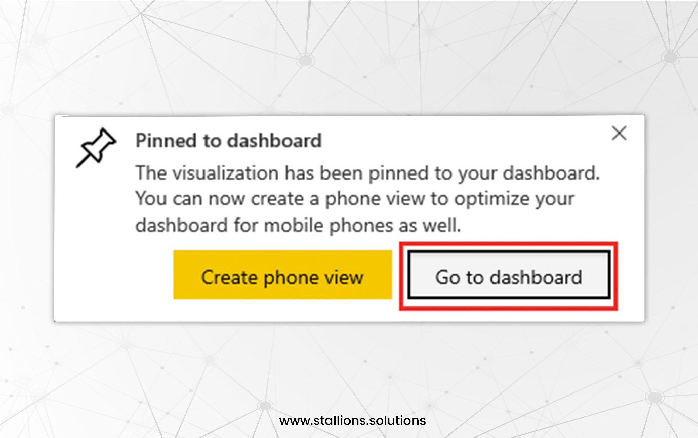 Select "go to dashboard" and then "save" after that
