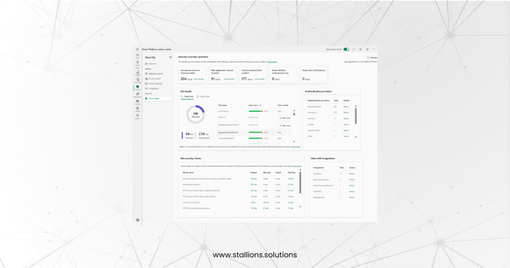 new admin centre