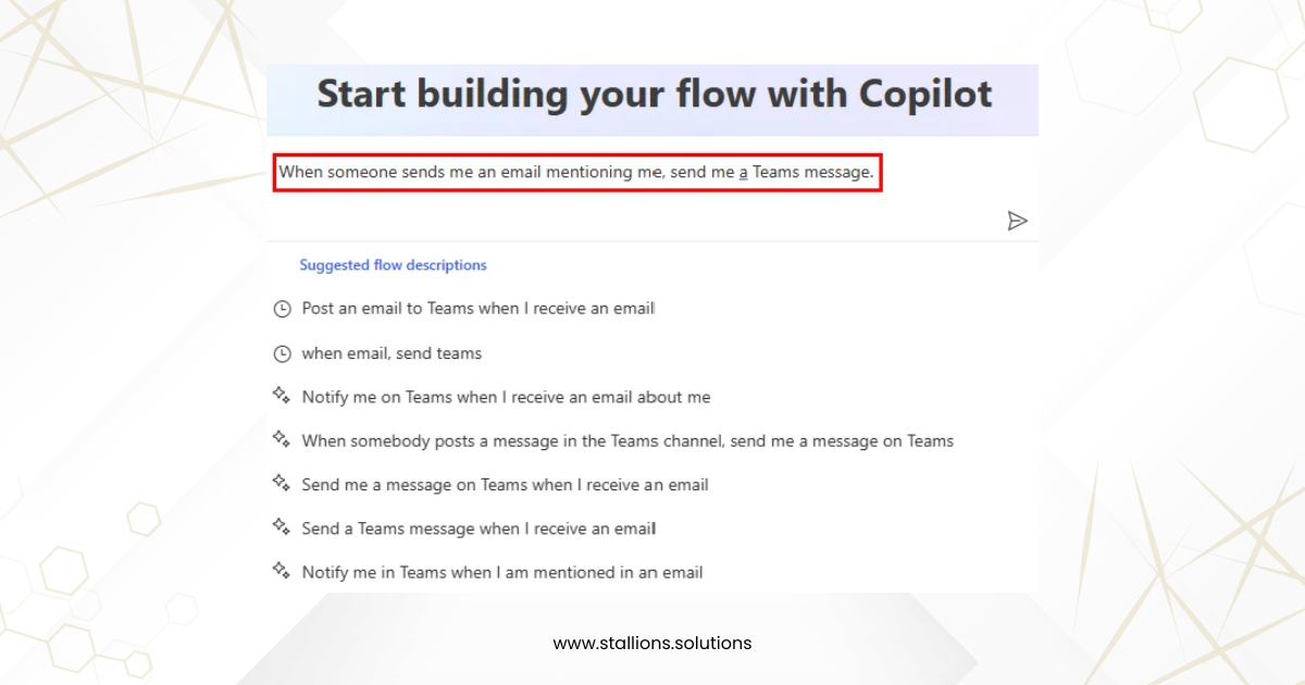 Creating Workflows with Copilot in Power Automate - Stallions Solutions
